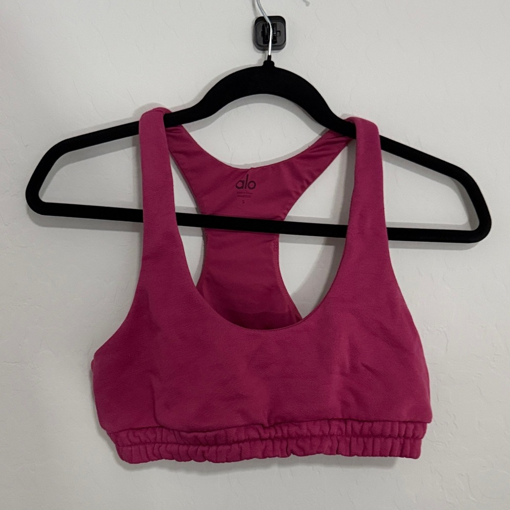 ALO Yoga Magenta Racerback Sports Bra